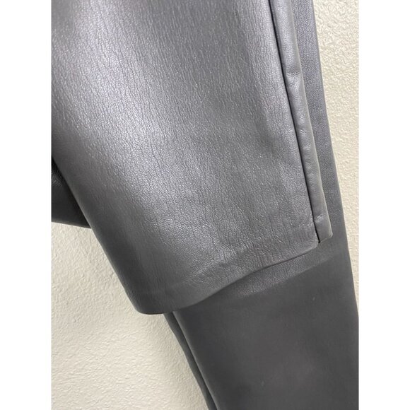 Aritzia Wilfred The Melina Faux Leather Straight leg Pants Womens 2 Gray Green - Picture 15 of 16
